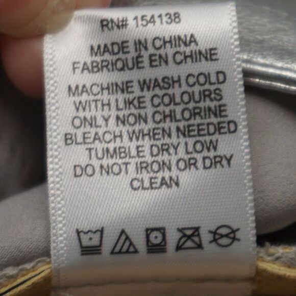 New Staud Oaklyn Faux Leather Midi Skirt in Silver Metallic size 12 - Picture 12 of 12